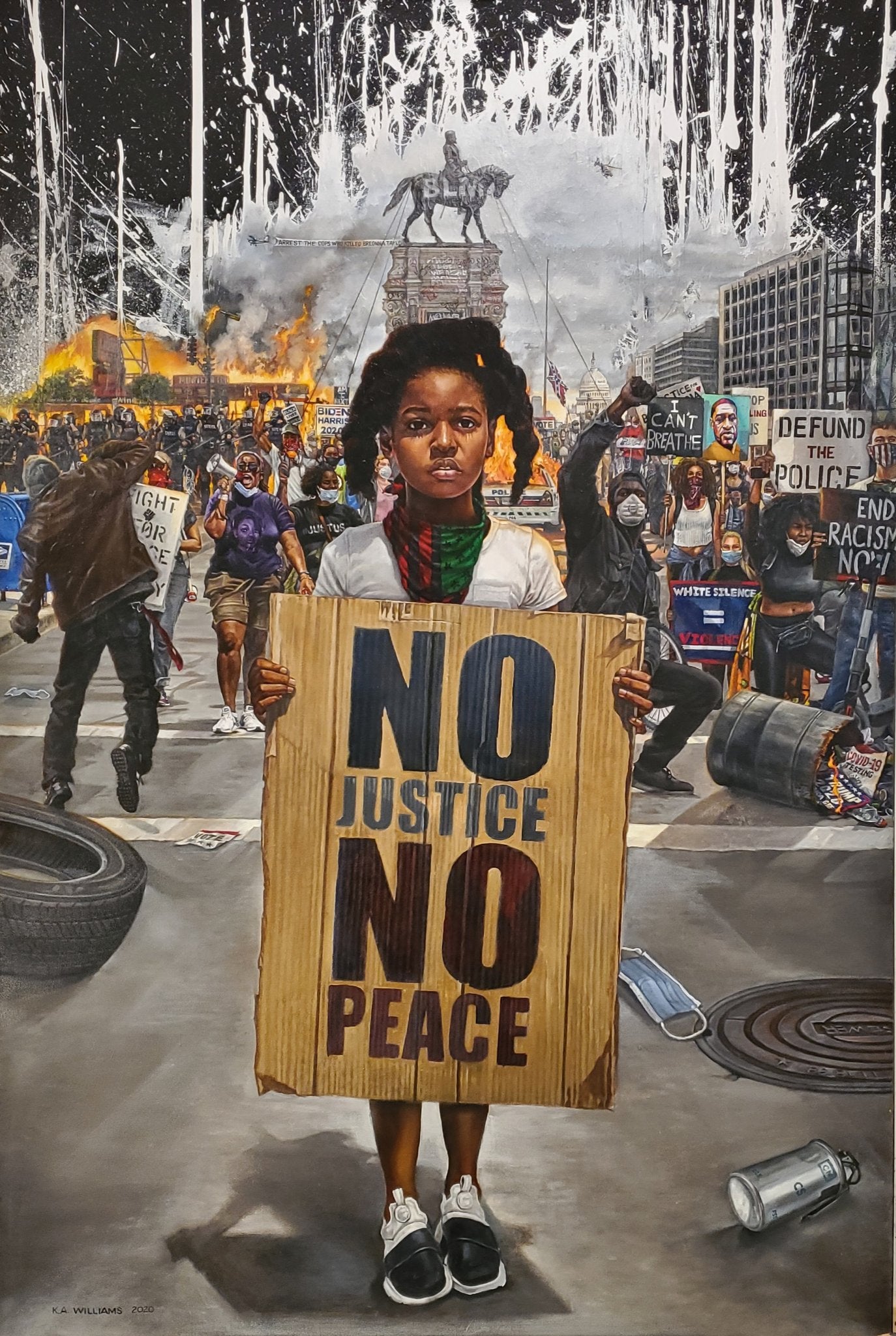 2020: Civil Unrest | WAK | Art Print | Art Poster | Limited Edition | Kevin A. Williams | BelovedArtShop.com