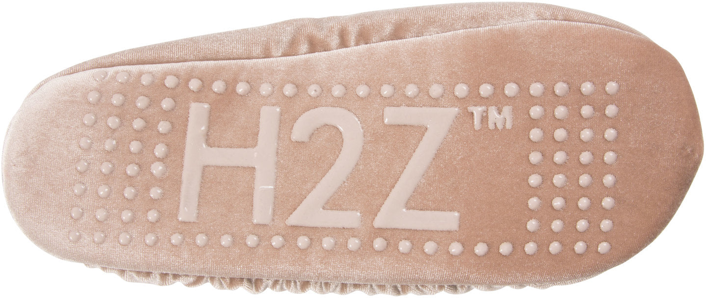 H2Z Silky Smooth Ladies Pompom Almond Velvet Slipper Velvet Slippers - Beloved Gift Shop
