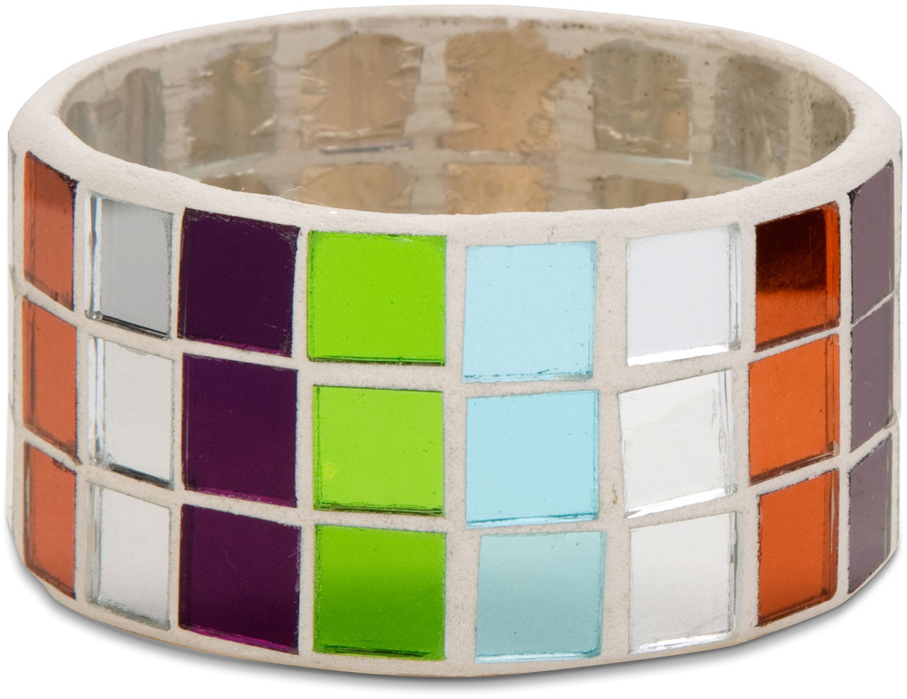 Mosaic Glass Napkin Ring Mosaic Glass Napkin Ring (4 pc set) Napkin Holder - Beloved Gift Shop