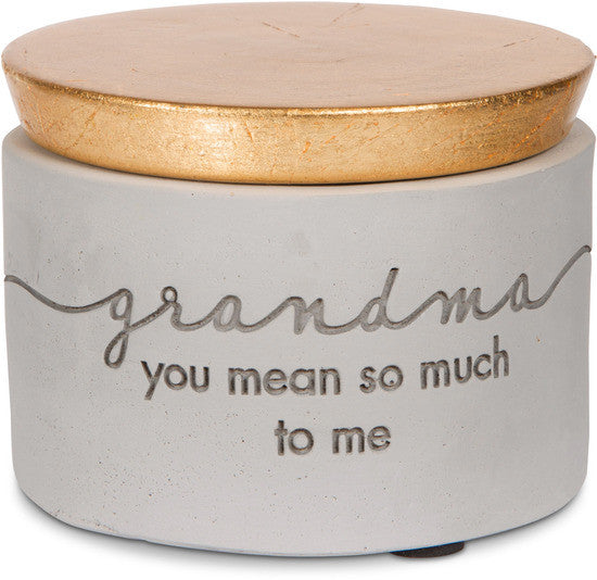 Grandma you mean so much to me Mini Cement Keepsake Box Keepsake - Beloved Gift Shop
