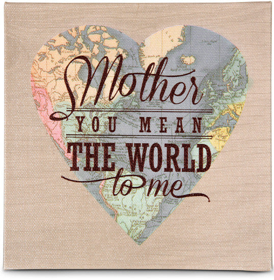 Mother you mean the World to me Globe Plaque Plaque - Beloved Gift Shop