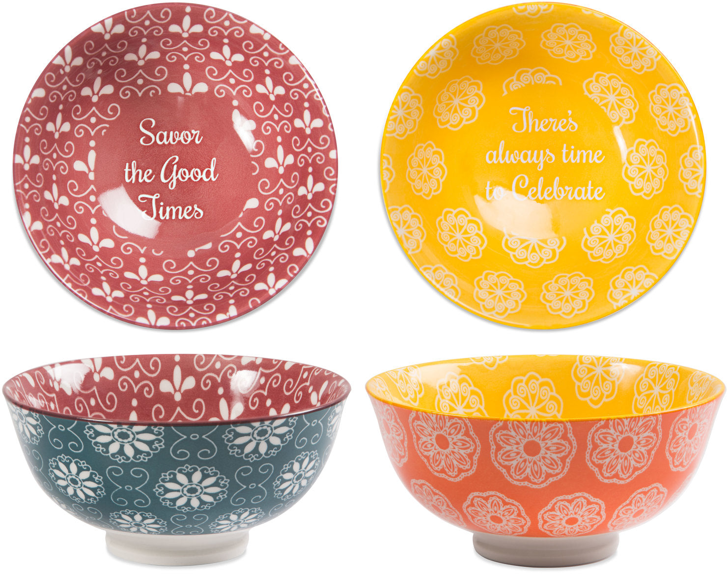 Savor & Celebrate Porcelain Bowl Set Bowl Sets - Beloved Gift Shop