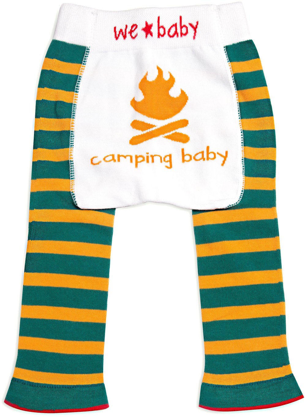 Green & Yellow Camping Baby Leggings Baby Leggings We Baby - GigglesGear.com