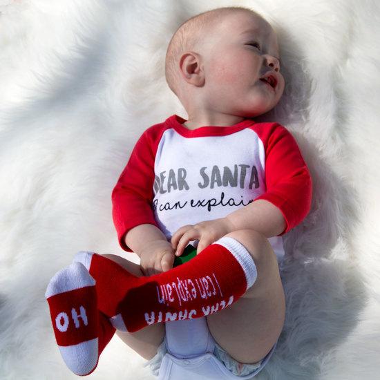 Dear Santa I can explain Baby Knee High Socks Baby Socks Sidewalk Talk - GigglesGear.com