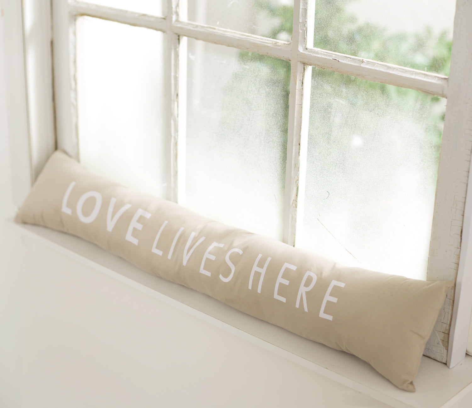 Love Lives Here Door Draft Stopper Draft Stopper - Beloved Gift Shop