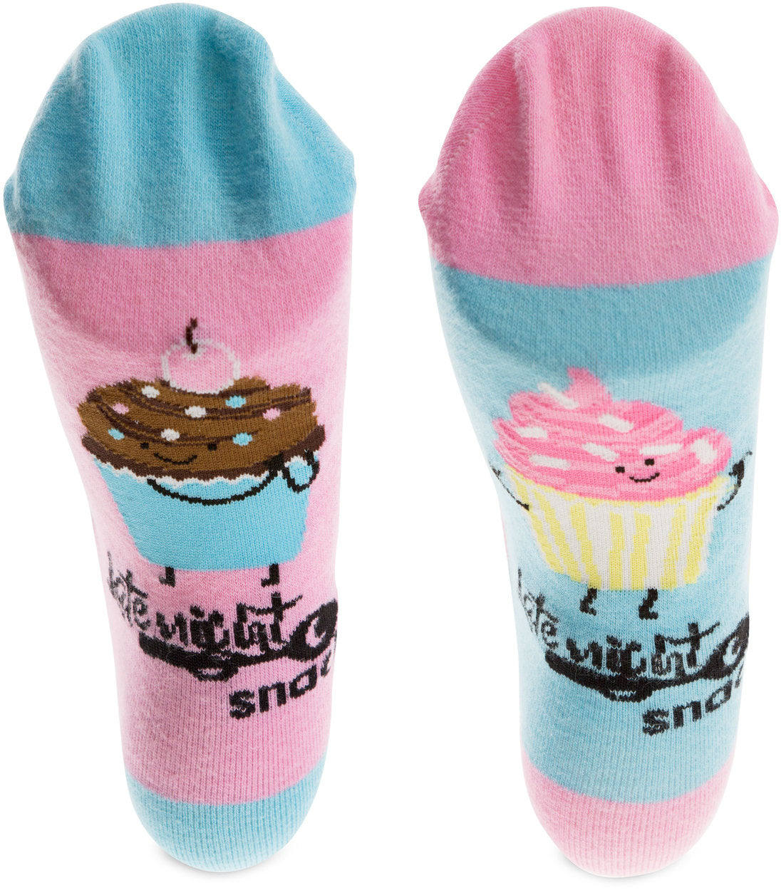 Funny Cupcakes Pink & Light Blue Mens, Womens Unisex Casual Dress Socks Socks - Beloved Gift Shop