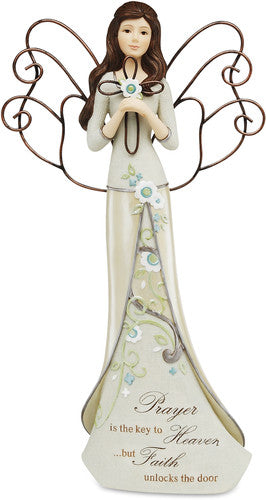 Prayer is the key to Heaven Angel Figurine Figurine - Beloved Gift Shop