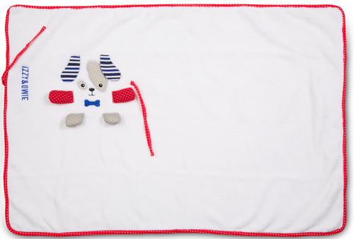 White Puppy Baby Blanket Baby Blanket Izzy & Owie - GigglesGear.com
