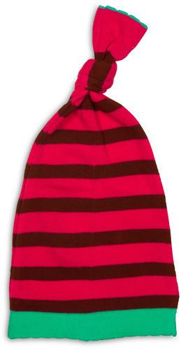 Pink and Brown Stripe Knotted Baby Hat Baby Hat Izzy & Owie - GigglesGear.com