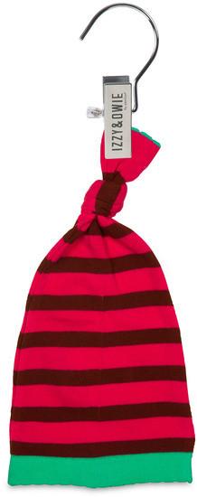 Pink and Brown Stripe Knotted Baby Hat Baby Hat Izzy & Owie - GigglesGear.com