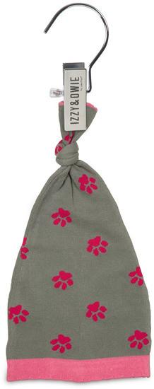 Pink and Gray Paws Knotted Baby Hat Baby Hat Izzy & Owie - GigglesGear.com