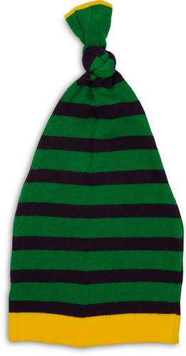 Dark Green and Navy Stripe Knotted Baby Hat Baby Hat Izzy & Owie - GigglesGear.com