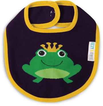 Green and Navy Froggy Baby Bib Baby Bib Izzy & Owie - GigglesGear.com