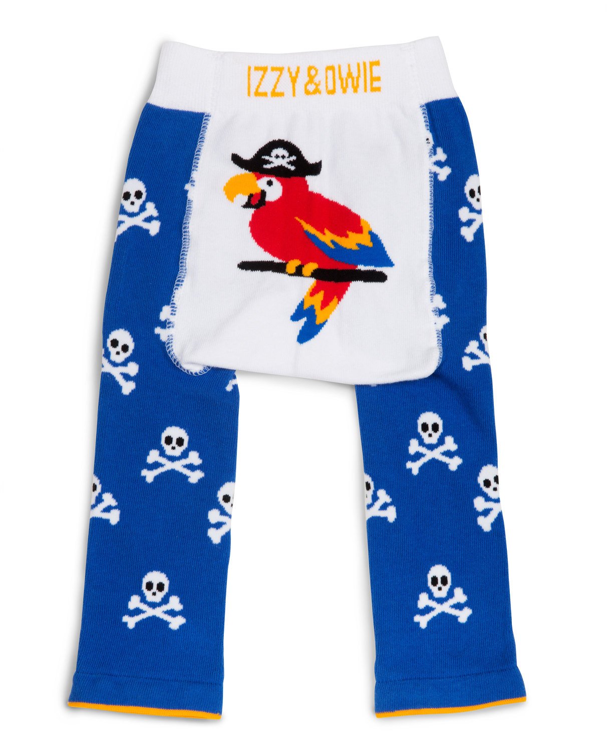Blue Pirate Parrot Baby Leggings Baby Leggings Izzy & Owie - GigglesGear.com