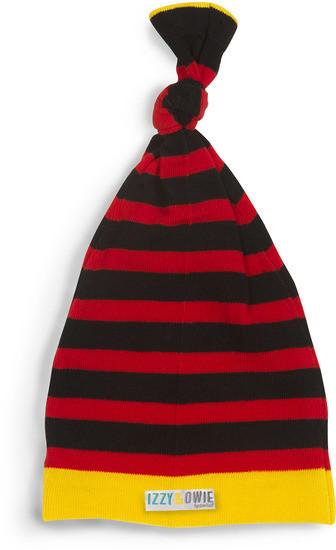 Red and Black Stripe Knotted Baby Hat Baby Hat Izzy & Owie - GigglesGear.com