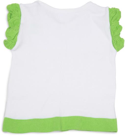 Lime Green and White Ruffled Baby T-Shirt Baby Shirt Izzy & Owie - GigglesGear.com