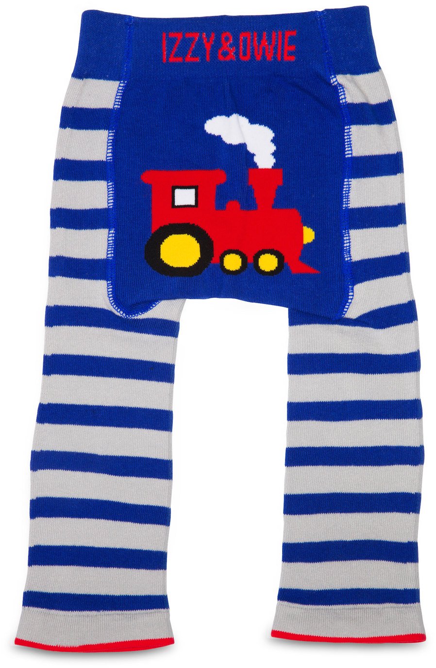 Red and Blue Train Baby Leggings Baby Leggings Izzy & Owie - GigglesGear.com
