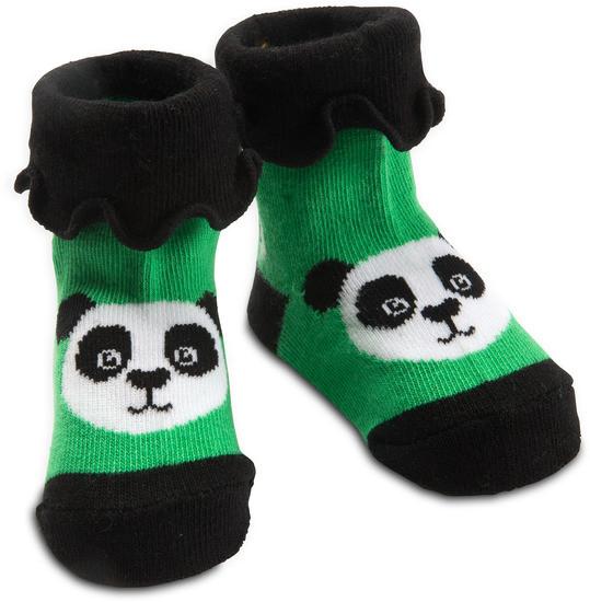 Bamboo Green Panda Baby Socks Baby Socks Izzy & Owie - GigglesGear.com