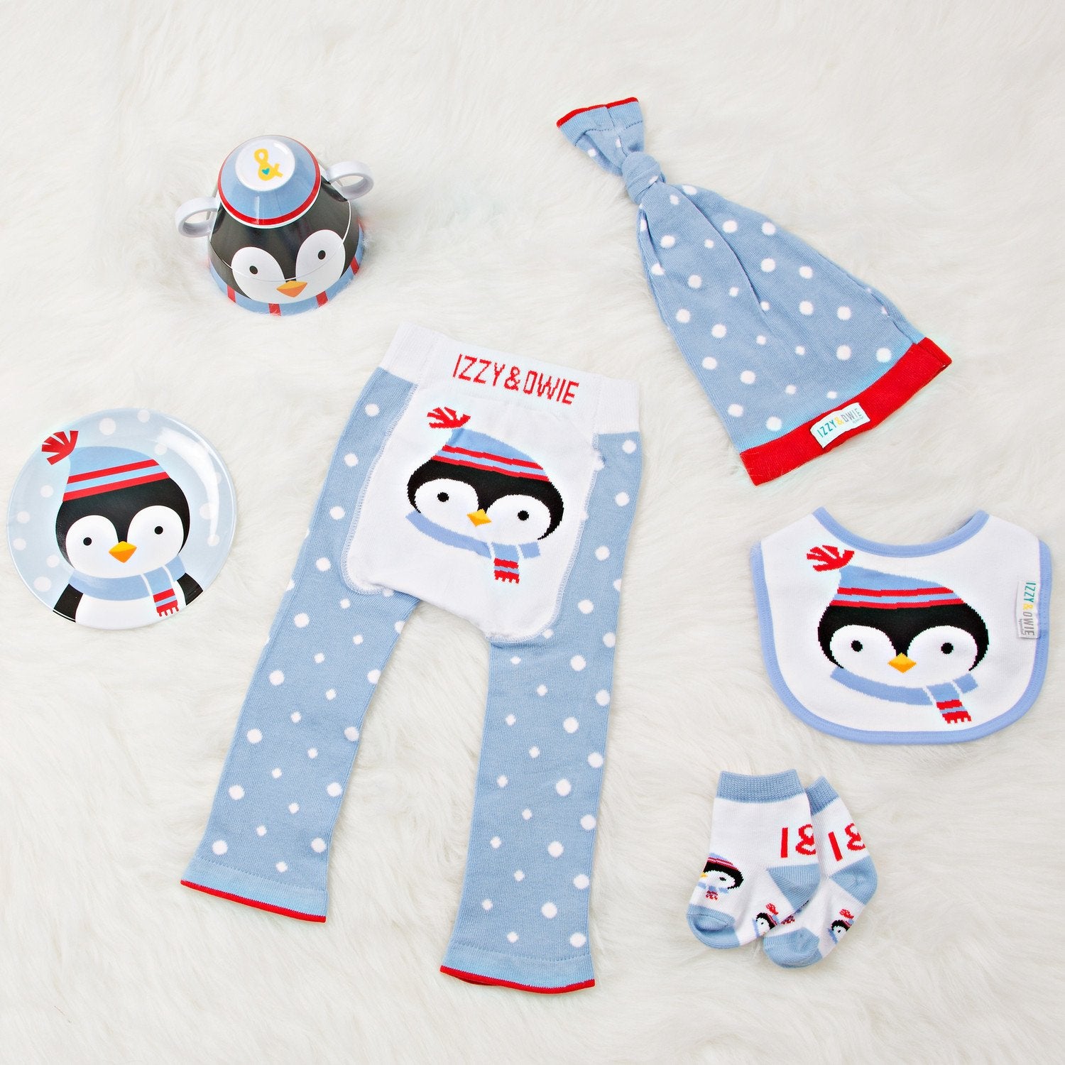 Winter Penguin Baby Socks Baby Socks Izzy & Owie - GigglesGear.com