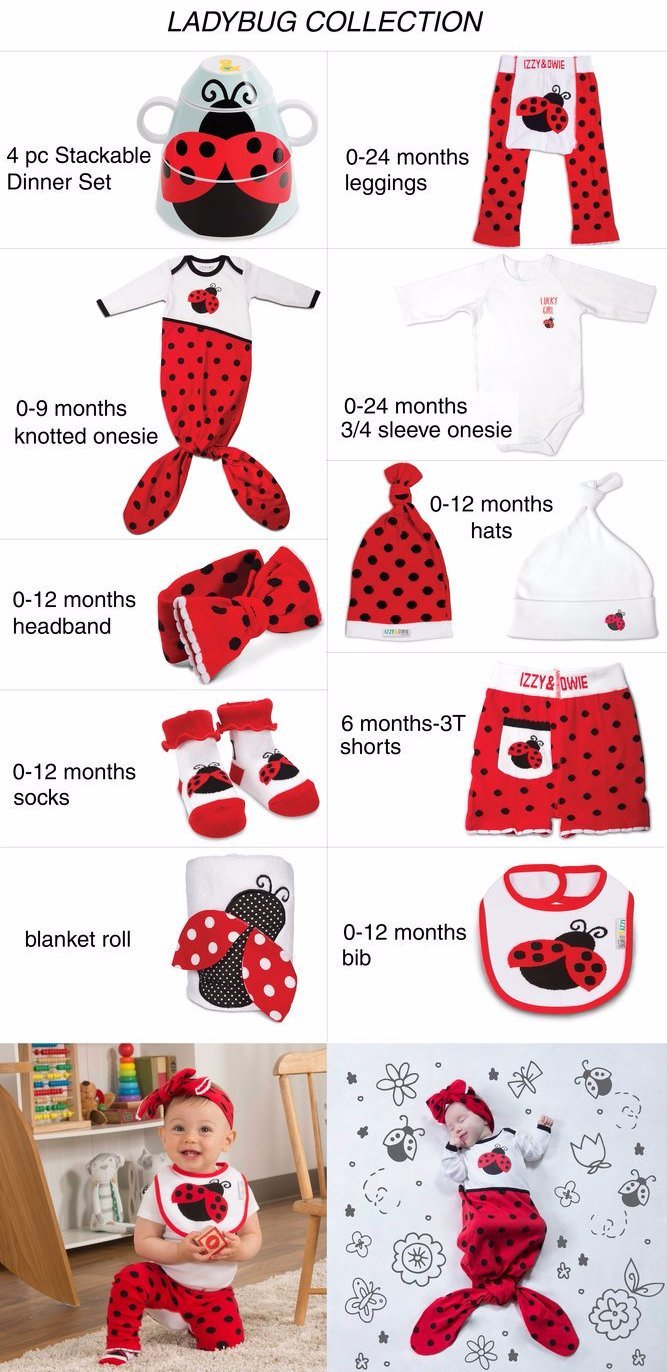 Red and Black Ladybug Baby Leggings Baby Leggings Izzy & Owie - GigglesGear.com