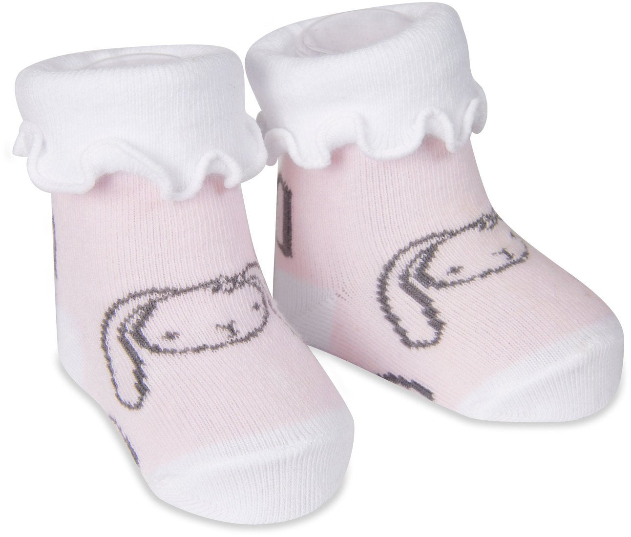 Soft Pink Bunny Baby Socks Baby Socks Izzy & Owie - GigglesGear.com