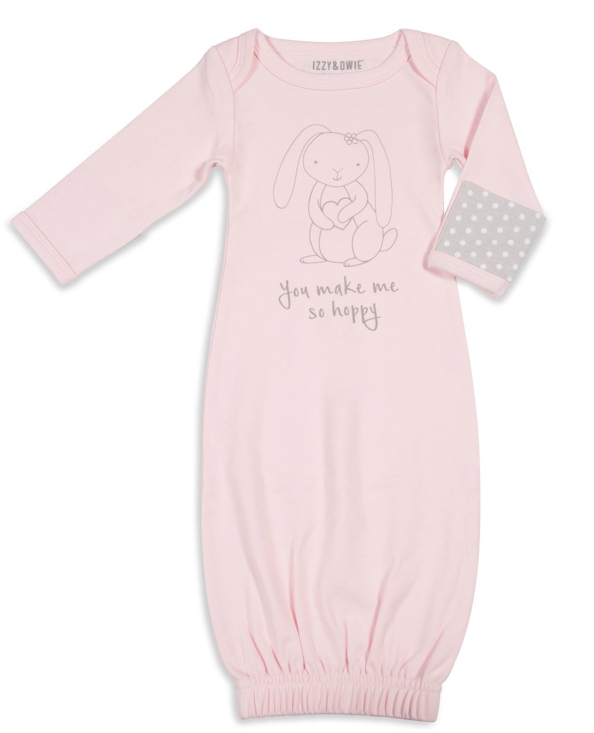 You make me so hoppy Baby Sleeping Gown w/Mitten Cuffs Baby Pajamas Izzy & Owie - GigglesGear.com