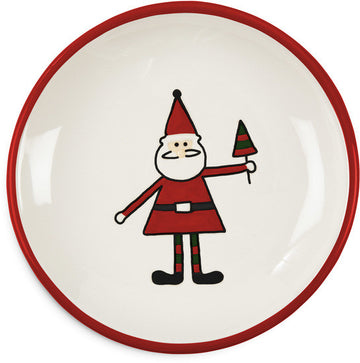 Santa Christmas Plate Round Plate - Beloved Gift Shop