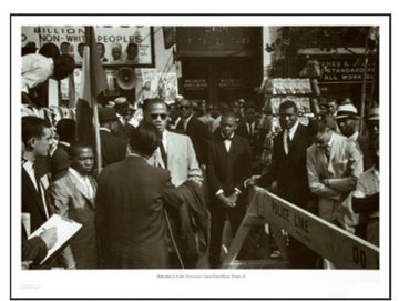 Harlem 1962 Malcolm X Gabe Pressman & Louis Farrahkan