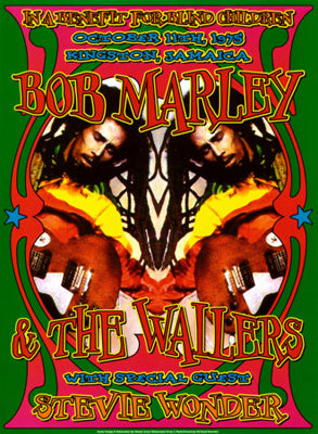 Bob Marley & Stevie Wonder Kingston Jamaica 1975 | Dennis Loren