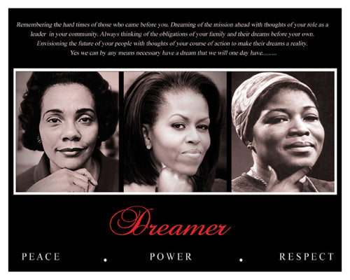 Dreamer Trio Peace Power Respect Art Print Poster Posters & Prints - Beloved Gift Shop