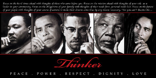 Thinker (Quintet): Peace Power Respect Dignity Love | Unknown