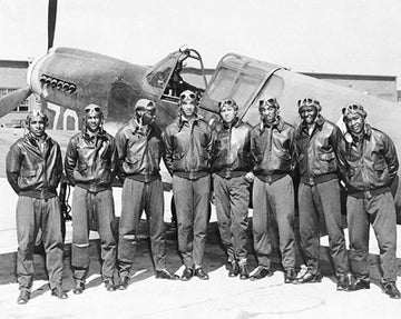 Tuskegee Airmen Posed with P-40 Warhawk 1945 | McMahan