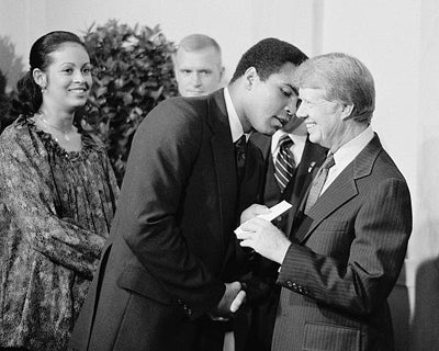 Muhammad Ali and President Jimmy Carter Washington DC 1977 | McMahan