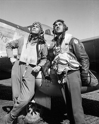 Tuskegee Airman Col. Benjamin O. Davis, Ramitelli, Italy, WWII