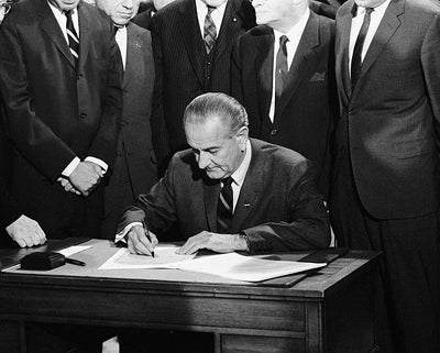 President Lyndon B. Johnson Signing the Civil Rights Act of 1968 | McMahan