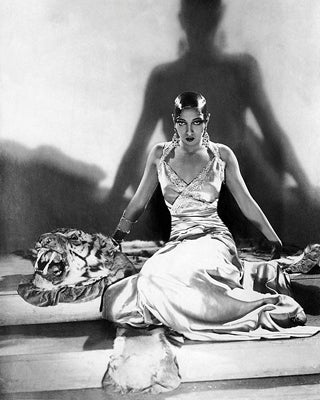 Josephine Baker on Tiger Rug 1925
