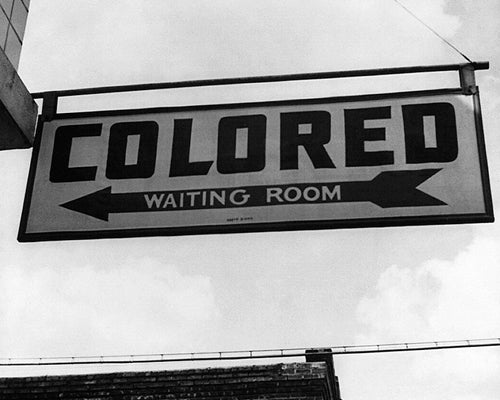 Segregated Waiting Room Sign, Greyhound Bus Station, Rome, Georgia, 1943