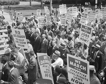 Men at Civil Rights March, Washington D.C. 1963