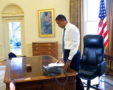 President Barack Obama, First Day in Oval Office, January 21, 2009