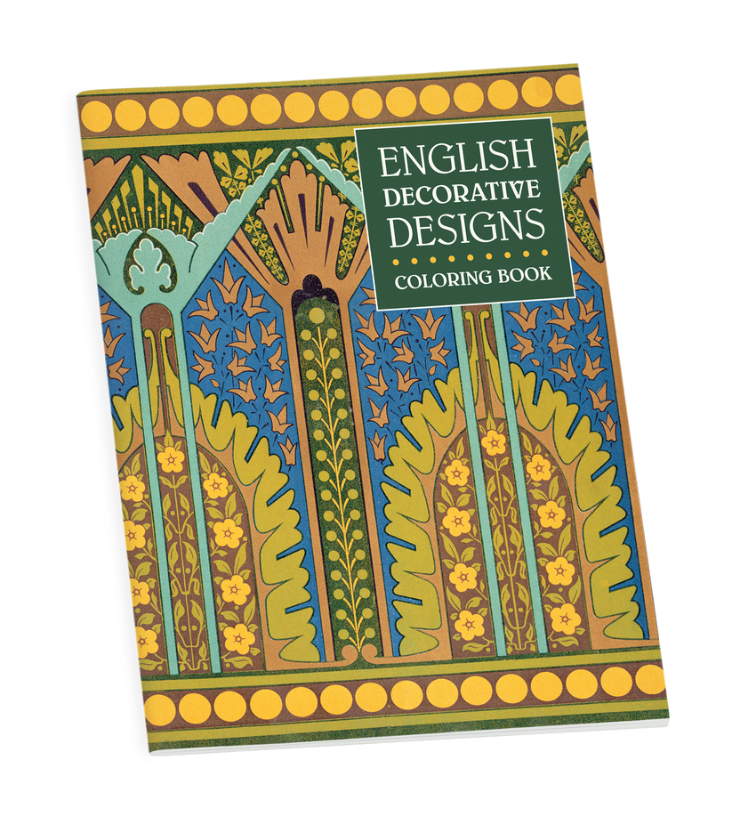 English Decorative Designs Coloring Book
