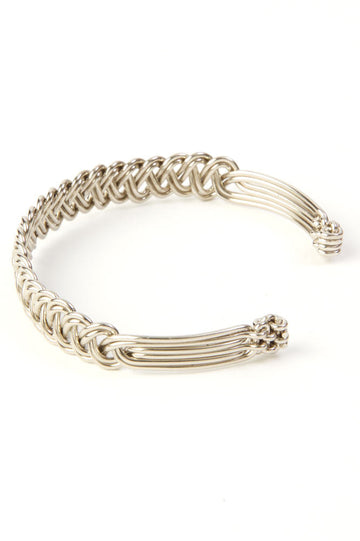 Kenyan Braided Silver Cuff Bracelet